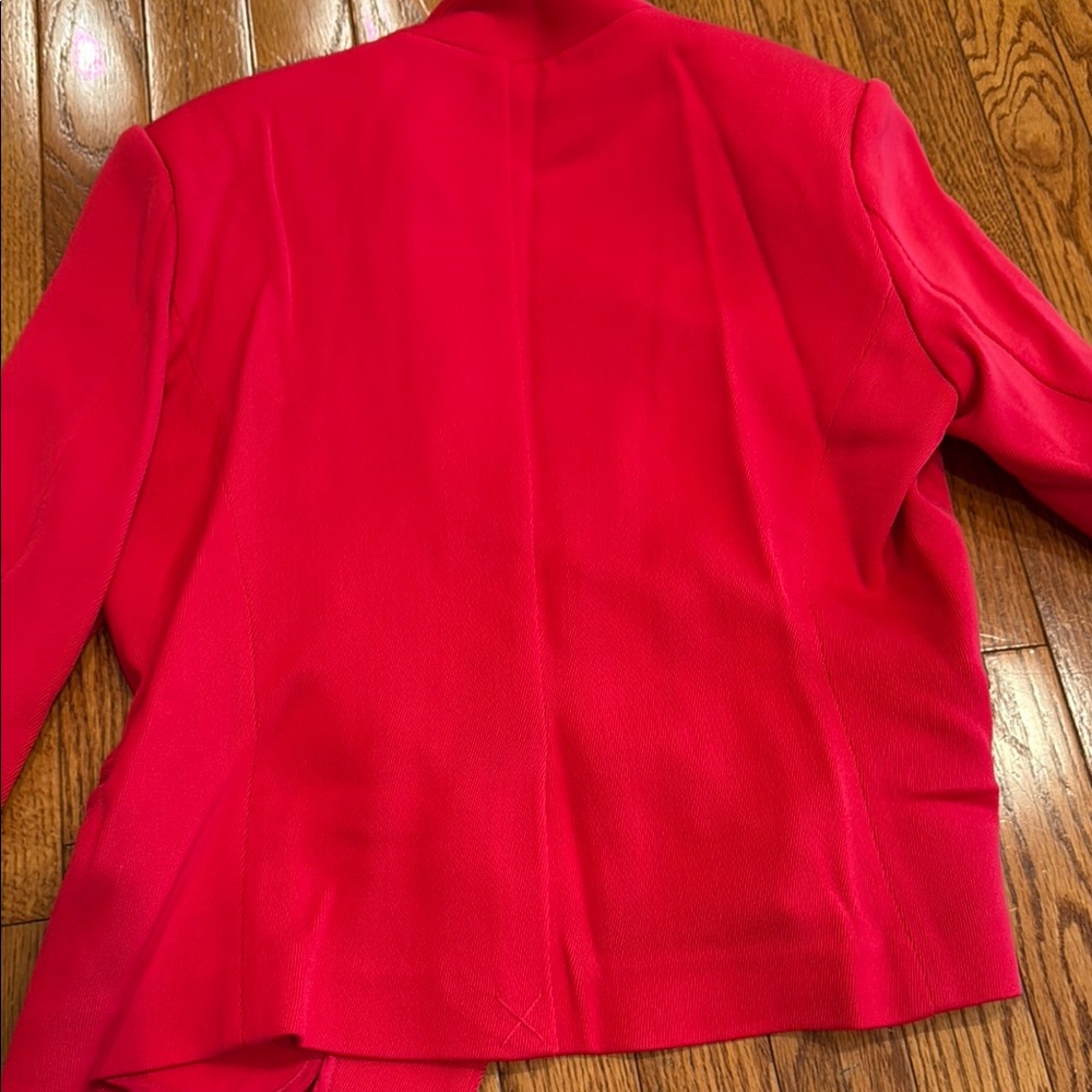 Elizabeth and James Women's Red Double-Breasted Jacket Blazer, size 4 - Picture 7 of 7